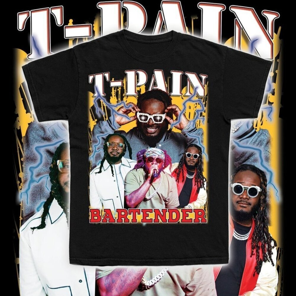 T-Pain Retro Rap Music Fan Graphic Unisex T-Shirt